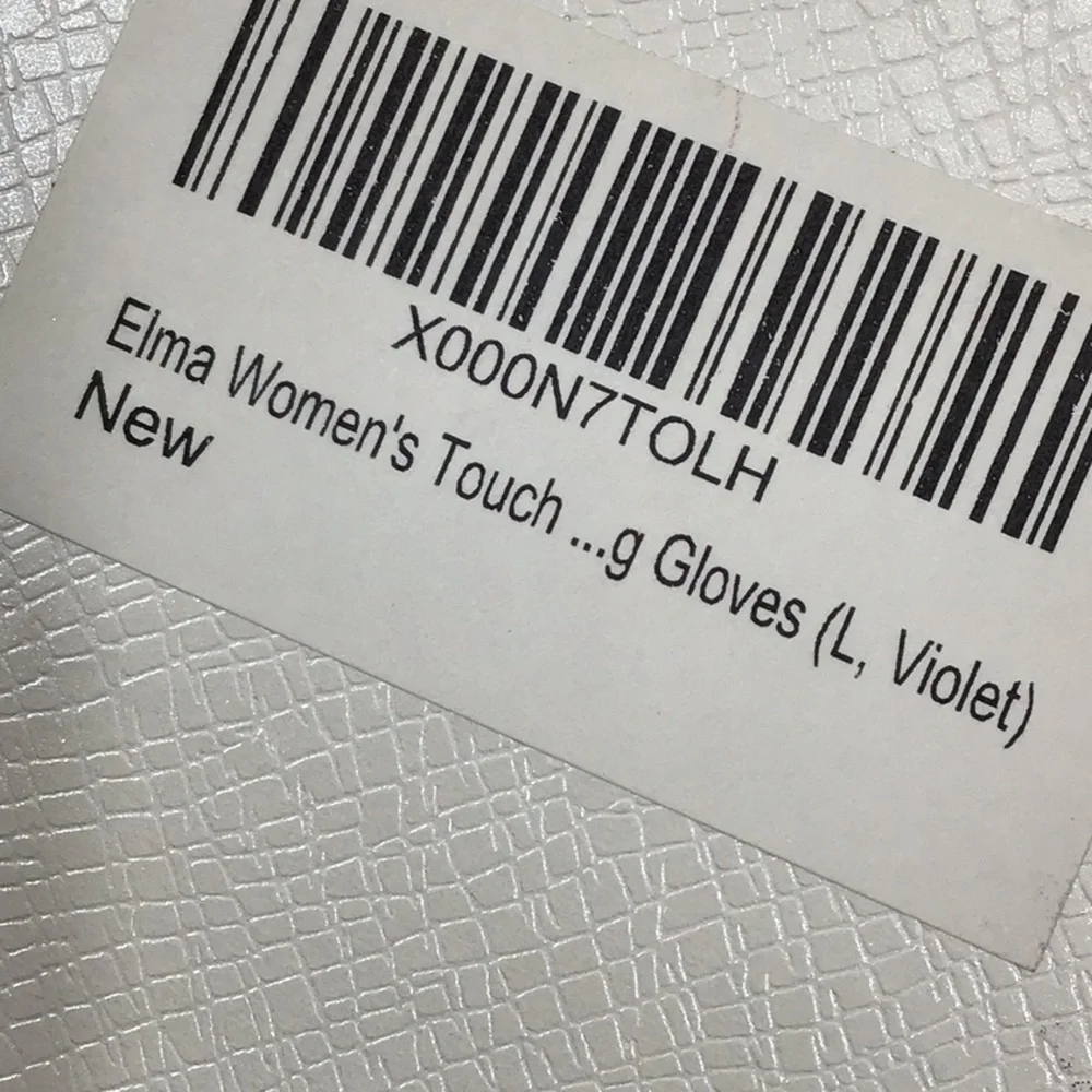 Elma violet lamb skin leather gloves with cashmere lining